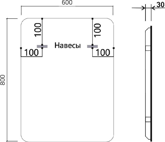 Зеркало Vincea VLM-3VC600 60х80 с подсветкой