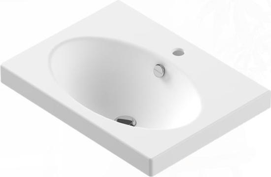 Тумба с раковиной Misty Европа 60 черная эмаль