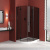 Душевой уголок Vegas Glass AFS-F LUX 120*100 02М 07 R, профиль черный матовый, стекло графит