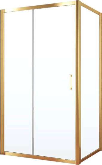 Душевой уголок Vegas Glass ZP+ZPV TUR NOVO 120*90 09 01 профиль золото, стекло прозрачное