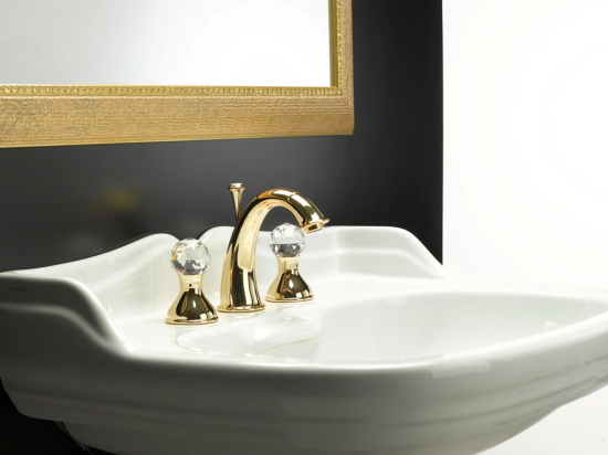 Смеситель для раковины Webert Karenina KA750101010 золото