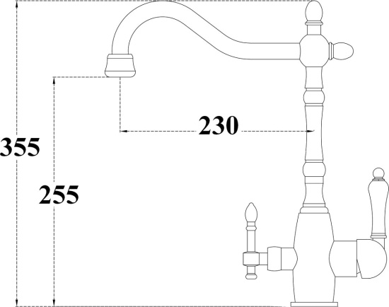 Смеситель для кухни Zorg Sanitary ZR 312 YF-33