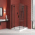 Душевой уголок Vegas Glass AFA-F LUX 120*110 02М 01 R, профиль черный матовый, стекло прозрачное