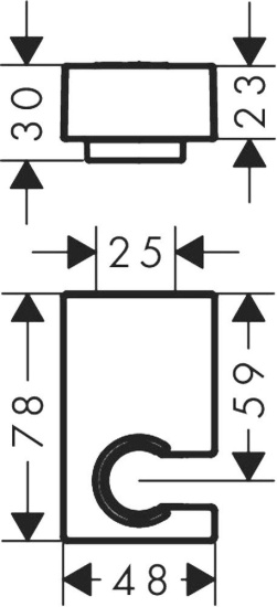 Настенный держатель Hansgrohe Porter E 28387000