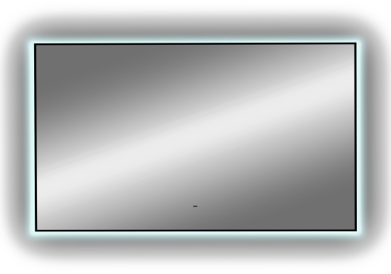 Зеркало Diwo Элиста 120 черное, с подсветкой светодиодной, инфракрасный выключатель