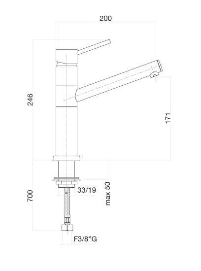 Смеситель для кухни Fiore Xenon 44NN5441, черный