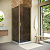 Душевой уголок Vegas Glass EP-FIS NOVO h2000 80 03 07 R, профиль золото матовое, стекло графит