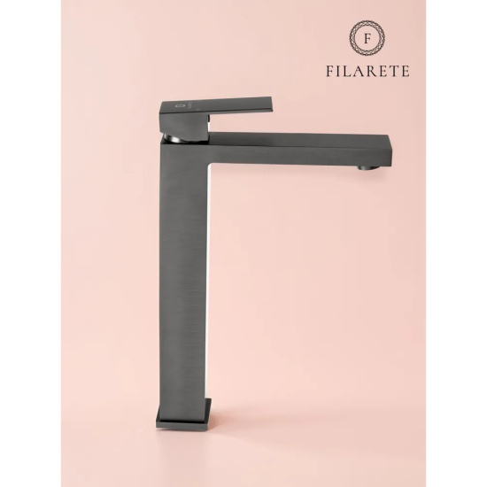 Смеситель для раковины высокий Filarete Fing FL6040BG, графит