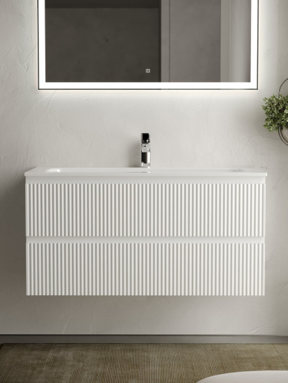 Тумба с раковиной Sancos Snob R 100 Bianco SNR100W, подвесная