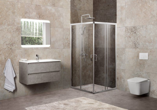 Душевой уголок BelBagno Unique A-2-85/100-P-Cr стекло punto