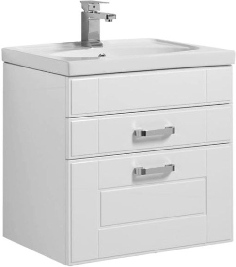 Тумба с раковиной Aquanet Рондо 70 2 ящика