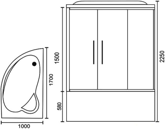 Душевой бокс Royal Bath RB170ALP-C-CH-R