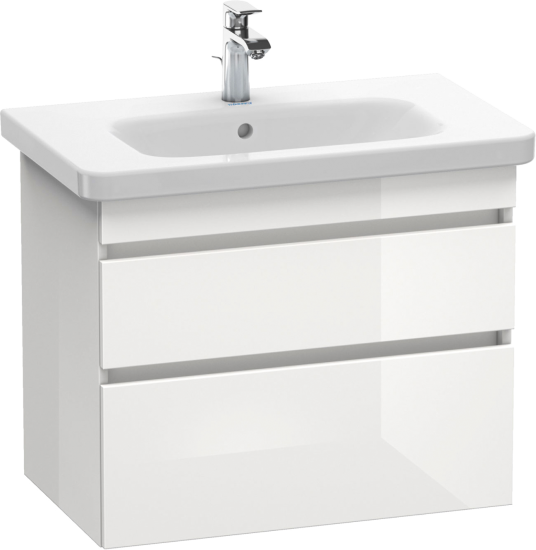 Тумба с раковиной Duravit DuraStyle 80, подвесная, белая глянцевая