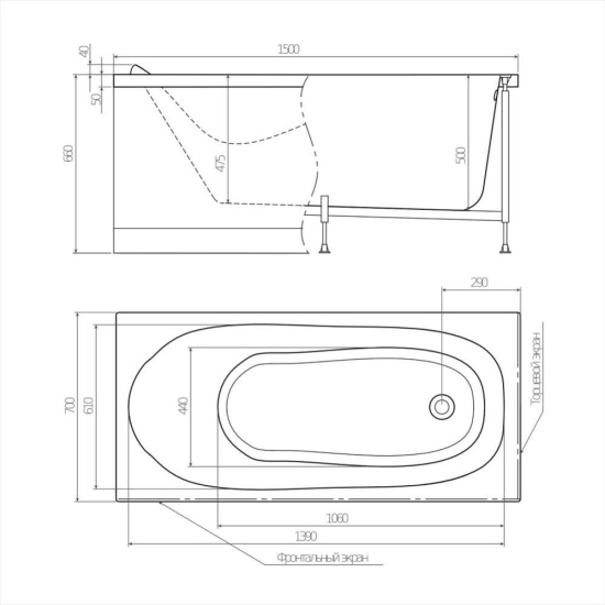 Акриловая ванна Alex Baitler Nemi 150