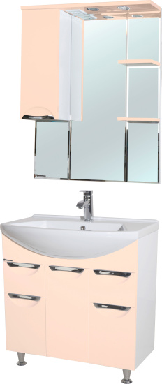 Зеркало Bellezza Альфа 75 L бежевое