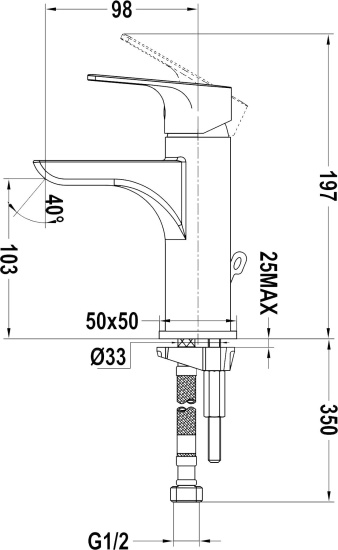 Смеситель для раковины Teka Palma 653311210