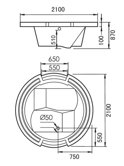 Акриловая ванна Gemy G9060 B