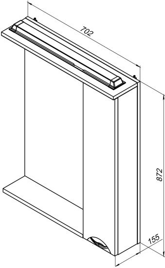 Зеркало Aquanet Гретта 70 белый