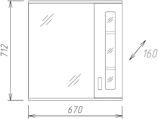 Зеркало Onika Кристалл 67.02 L