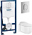 Инсталляция Grohe Rapid SL Sensia 39112001 с системой удаления запахов + кнопка Arena Cosmopolitan 38844000 хром + унитаз подвесной Sensia Arena 39354SH0 с феном