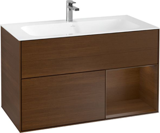 Мебель для ванной Villeroy & Boch Finion G040GNGN 100 с подсветкой и освещением стены