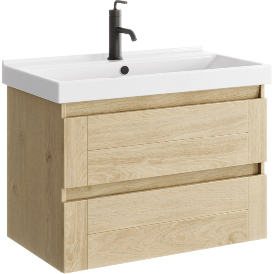 Тумба с раковиной Aqwella Astrid 80 дуб давос