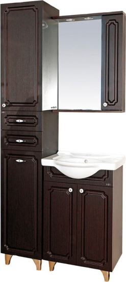 Мебель для ванной Misty Александра 55 прямая, венге