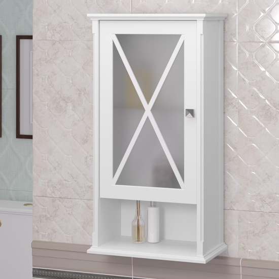 Шкаф подвесной Opadiris Палермо 46 белый матовый, левый