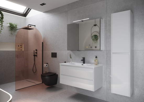 Мебель для ванной Sancos Libra 100 белый глянец