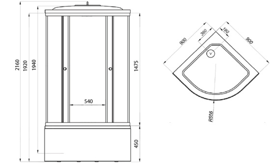 Душевой уголок Triton Лайт 90х90 Б с поддоном