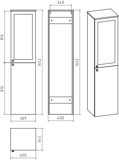 Шкаф-пенал Misty Тондо 40 R