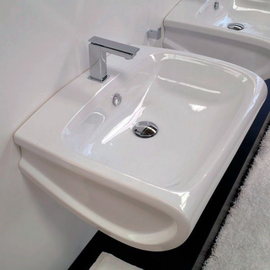 Раковина Hidra Ceramica Hi-line HI19 белая с золотым