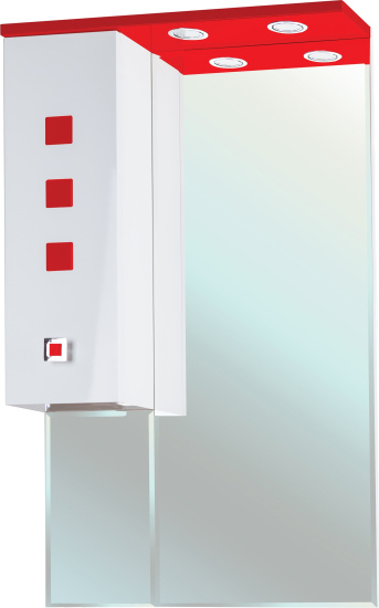 Мебель для ванной Bellezza Натали 70 белая с красным