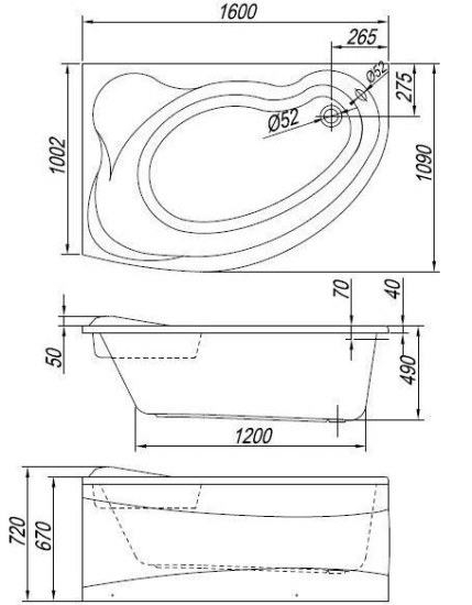 Акриловая ванна Kolpa San Amadis New Basis 160x100 см R
