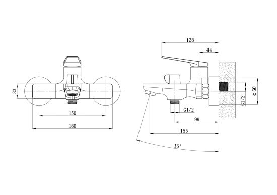 Смеситель для ванны Esko Istanbul IT54