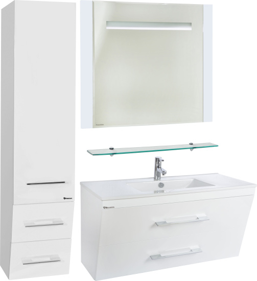 Тумба с раковиной Bellezza Берта подвесная 90 белая