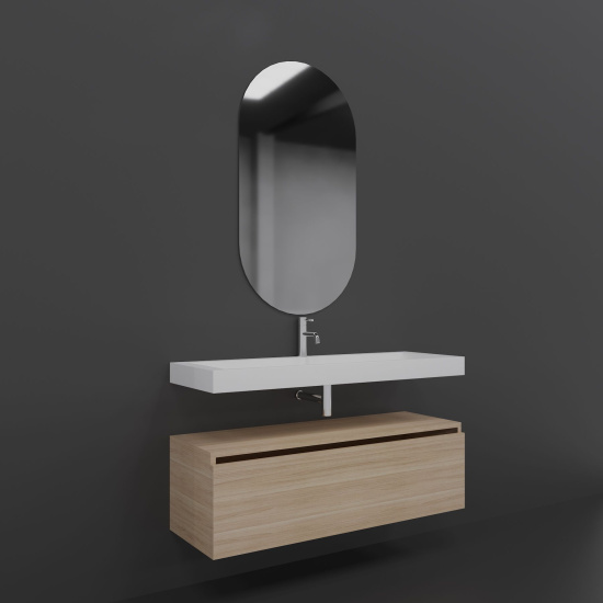 Мебель для ванной Armadi Art Flat 120 подвесная, light oak