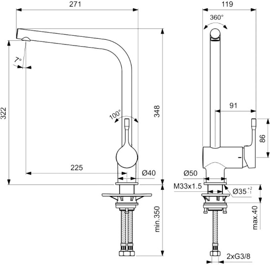 Смеситель для кухни Ideal Standard Ceralook BC174AA