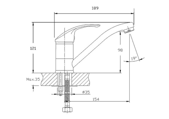 Смеситель для кухни Haiba HB4536