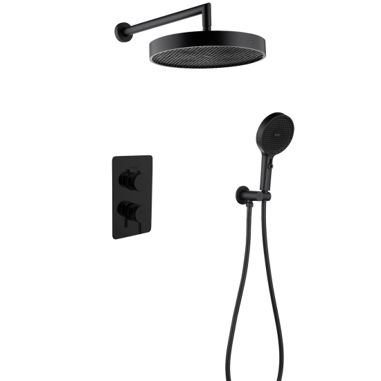 Душевой комплект для душа Boheme Cell черный, термостат