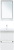 Тумба с раковиной Aquanet Милан 50 белый глянец
