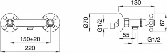 Смеситель для душа Migliore Revival 19501 хром