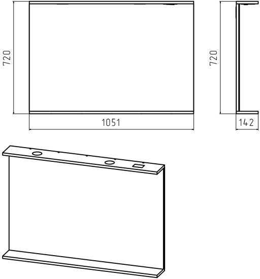 Зеркало Misty Енисей 105 с полкой