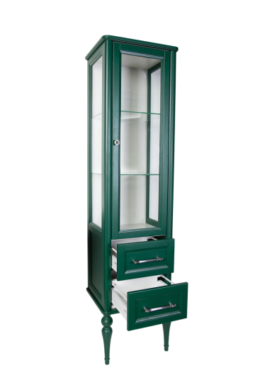 Мебель для ванной ValenHouse Эстетика 140 зеленая, фурнитура золото