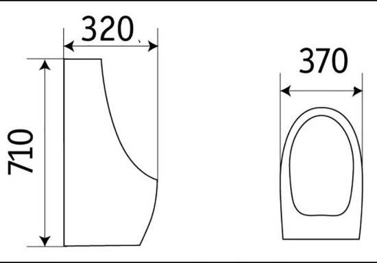 Писсуар CeramaLux X546P подвесной, с сенсорным управлением