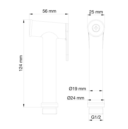 Гигиеническая лейка Wonzon & Woghand WW-88PQ01-BGM
