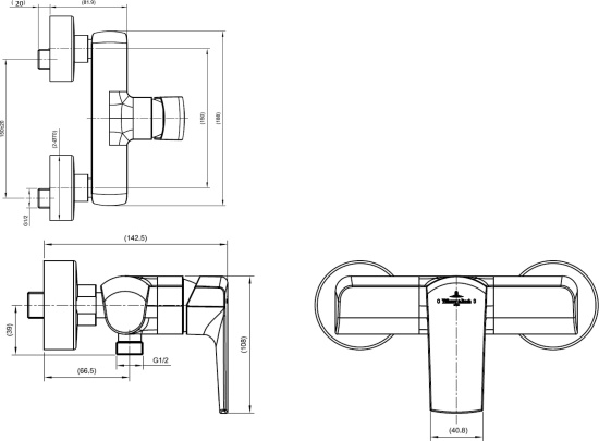 Смеситель для душа Villeroy & Boch Subway 2.0 TVS10200100061