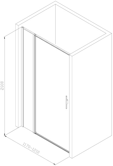 Душевая дверь в нишу Allen Brau Priority 3.31007.00 120 Cr