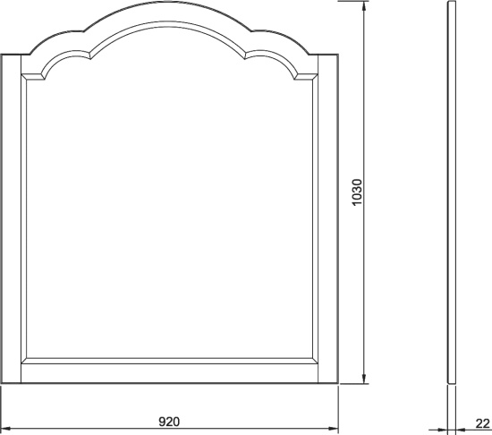 Зеркало ValenHouse Эстетика 100 белое