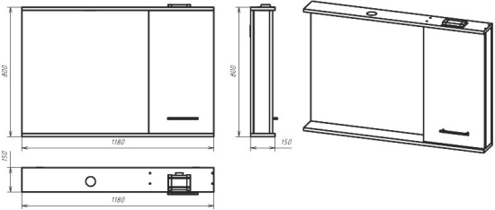 Зеркало Misty Респект 120 R